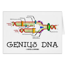 Genius DNA (DNA Replication Humour) cards