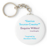 Genius Source-Creator Enquire Within! Key Chain