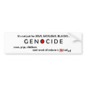 Genocide Bumper Sticker bumper stickers