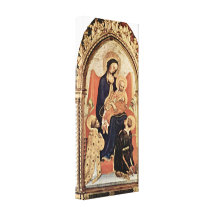 Gentile da Fabriano - Madonna with St Julian Canvas Prints