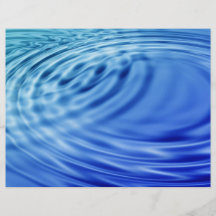 Gentle blue water ripples full color flyer