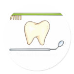 Gentle Dental- tooth mirror brush stickers