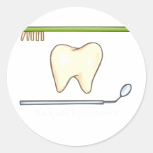 Gentle Dental- tooth mirror brush Stickers