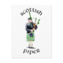 Gentleman Bagpiper in Green Kilt Postcard