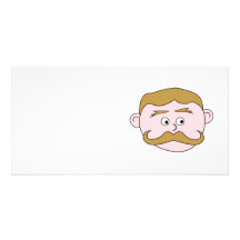Gentleman with Moustache. Customised Photo Card