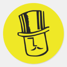 Gentleman With Top Hat Sticker