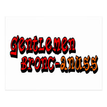 Gentlemen Bronc-anuss Broncos Postcards