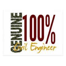 Genuine Civil Engineer Post Cards