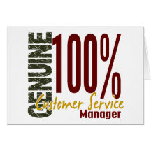 Genuine Customer Service Manager Card