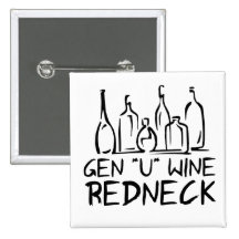 Genuine Gen*U*Wine Redneck Pinback Button