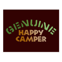 Genuine Happy Camper Postcards