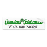 Genuine Irishman bumper stickers