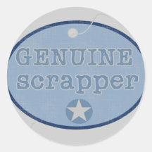 Genuine Scrapper Tshirts and Gifts Round Sticker