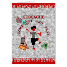 Geocache Come Out And Play Greeting Cards