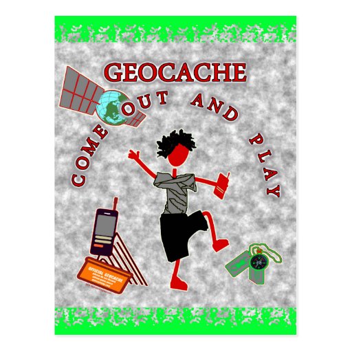 Geocache Come Out And Play Post Cards