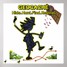 Geocache Hide Hunt Find III Print