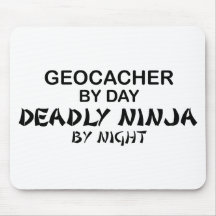 Geocacher Deadly Ninja by Night Mouse Mats