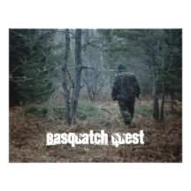 Geocaching Sasquatch Quest Fun Party Invitations