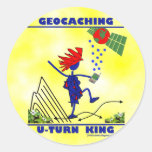 Geocaching U Turn King stickers