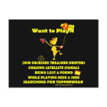 Geocaching...Want to Play? Postcard