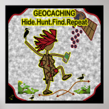 Geocachnig Hide Hunt Find Poster