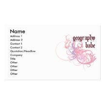 Geography Babe Business Card Template