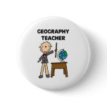 Geography Teacher Pinback Buttons