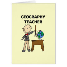 Geography Teacher Greeting Card