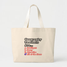 Geography Teacher Quiz...Joke Canvas Bags