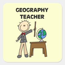 Geography Teacher Square Sticker