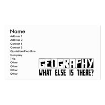 Geography What Else Is There? Business Card Template