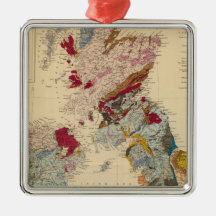 Geological map, British Isles Christmas Tree Ornament