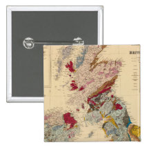 Geological map, British Isles Pinback Buttons