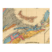 Geological map, Maritime Provinces Postcards