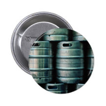 Geometric beer barrels, Czech Republic Pinback Button
