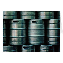 Geometric beer barrels, Czech Republic Greeting Card
