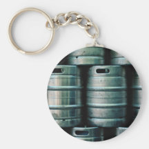 Geometric beer barrels, Czech Republic Key Chain