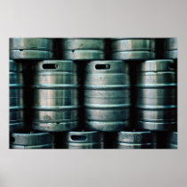 Geometric beer barrels, Czech Republic Poster
