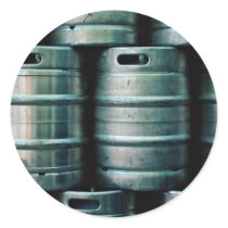 Geometric beer barrels, Czech Republic Round Stickers