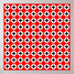 Geometric Crosses Pattern posters