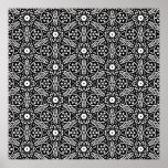 Geometric Flower Pattern posters