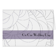 Geometric Lavender Wedding Day Greeting Cards
