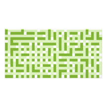 Geometric Pattern in Green and White. Photo Card