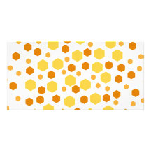 Geometric Pattern with Yellow and Brown. Photo Card