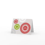 Geometric red Christmas holiday business greeting cards