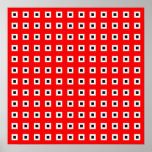 Geometric Squares Pattern Poster