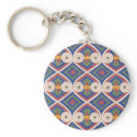Geometric Swirl Design Key Chain keychains