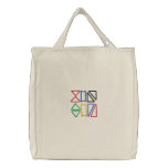 Geometrical Embroidered Tote embroidered bags