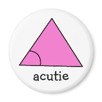 Geometry Math Teacher Gift Triangle Acute Acutie Refrigerator Magnet