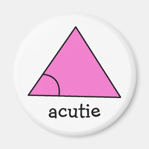 Geometry Math Teacher Gift Triangle Acute Acutie Refrigerator Magnet